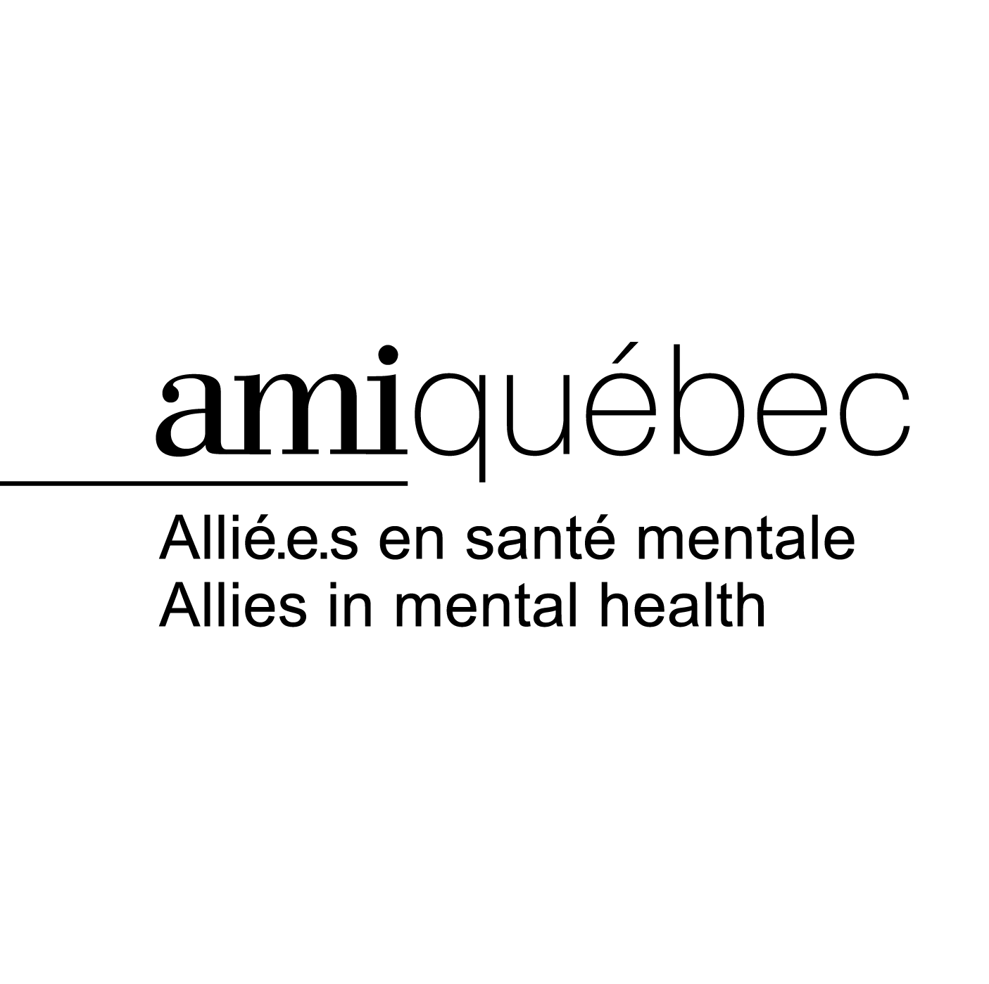 Ami-Québec Allié.e.s en Santé Mentale Ami-Québec Allies in Mental Health logo